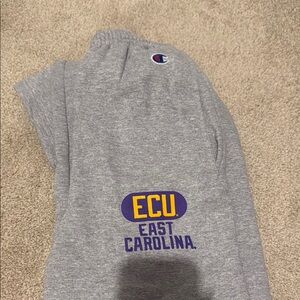 Champion Gray Sweatpants with ECU Logo